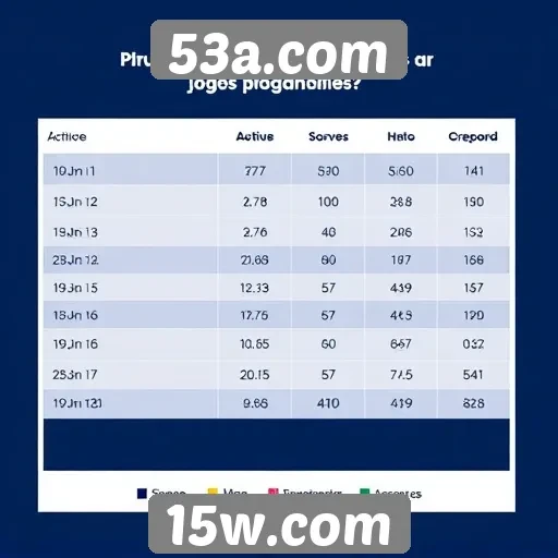Estatísticas de jogadores ativos em 53a.com